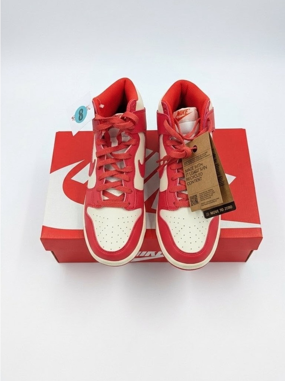Nike Dunk High Next Nature - US Women’s Size 8 - Crimson & Coconut - Picture 3 of 7